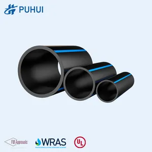 50mm Pn100 직경 280mm Hdpe 급수 폴리 파이프 풀 폼 32mm 180mm 가격 플라스틱 Pe 파이프 비용