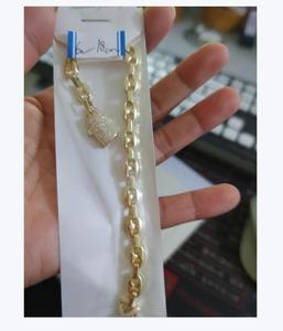 Tobillera Pulsera Collar Tendencia en EE. UU. 6 mm 8 mm 10 mm <span class=keywords><strong>Cadena</strong></span> <span class=keywords><strong>de</strong></span> Nariz <span class=keywords><strong>de</strong></span> Cerdo Bañada en Oro <span class=keywords><strong>de</strong></span> <span class=keywords><strong>14K</strong></span> Collar Mónaco para Hombre y Mujer Joyería <span class=keywords><strong>Cadena</strong></span> <span class=keywords><strong>de</strong></span> Oro - Product Image 5