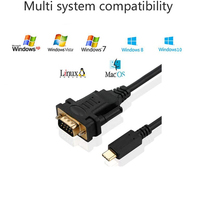 Cable Adaptador USB C a RS232 DB9, Nuevo, Carga y Transferencia de Datos de Alta Velocidad, Certificado CE, para Laptop con Salida de CA