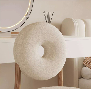 Silla de <span class=keywords><strong>Comedor</strong></span> Moderna de Madera Sólida para Hotel o Restaurante, Respaldo Tipo Donut, Tapizada en Tela Teddy, para Sala de Estar o <span class=keywords><strong>Comedor</strong></span>, Modelo L091 - Product Image 5