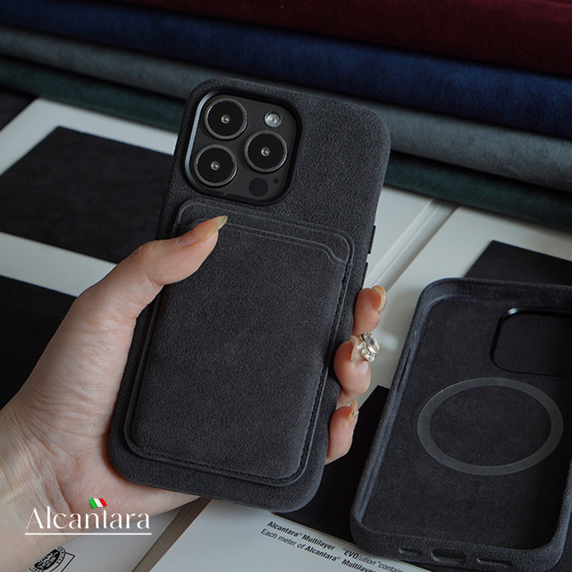 Hot Sales Wireless Charge Phone Case with Camera Protector for Suede Leather for 17 16 15 14 13 Pro Max