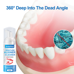 Custom Dual-Action Kills Bacteria Whitens Stain Removal <strong>Denture</strong> Clean Aligner Foam Cleaner Aligned White Foam Aligner Cleaner - Product Image 4