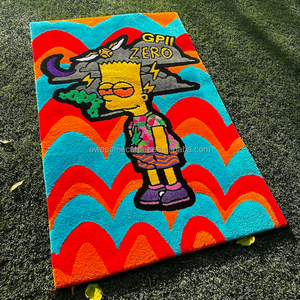 Phổ biến nhất trang trí nội thất Thảm thương mại mô hình hình dạng thiết kế chần sợi vòng 3D tùy chỉnh Thảm biểu tượng thảm - Product Image 4