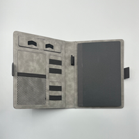 Vente en gros A5 avec logo personnalisé Cahier en cuir PU 200 pages Bureau quotidien avec poches et ceinture verrouillée pour promotions personnalisées