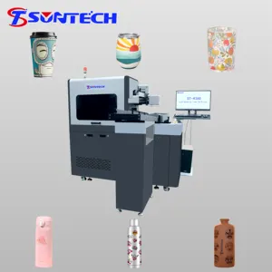 Uv chai nhựa máy in nến hình trụ giá máy in kỹ thuật số Thermos chai máy in