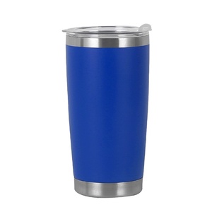 Gobelet de voyage isotherme en acier inoxydable 304 à double paroi de 20 oz avec couvercle, revêtement poudré, personnalisable avec logo - Product Image 2