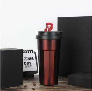 Portable Stainless Steel Insulated <b>Coffee</b> Cup with Handle Silicone Base Car Tumbler Business Gift Cup Low MOQ Custom Logo - Product Image 1