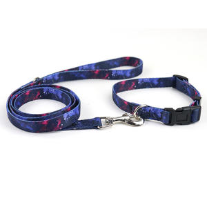 पर्यावरण के अनुकूल टिकाऊ आरामदायक पालतू कॉलर व्हेल पैटर्न प्यारा नीला मिलान कुत्ते कॉलर और छोटे से बड़े कुत्तों के लिए पट्टा - Product Image 3