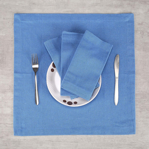 Meilleure vente Premium 100% serviette de table en lin tissu brodé à la main serviettes réutilisables qualité coton pour la maison jetable - Product Image 3