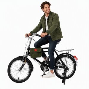 Bicicletta Vintage da 16 Pollici con Cerchi in Lega Larghi, Cesto Anteriore e Doppio Portapacchi, Accessori Completi per Bambini e Adulti - Product Image 3