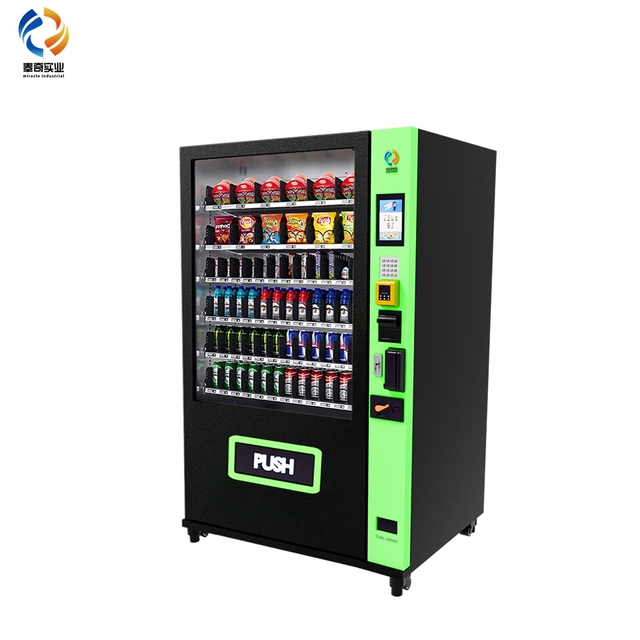Large Capacity Self-Service Drink and Snack Vending Machine Supports Cashless Payment and Coin System for Frozen Fresh Products