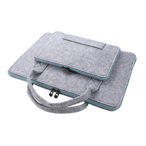 Túi xách laptop bằng vải nỉ len, in logo tùy chỉnh, 70 màu, kích thước 14, 15, 15.6 inch, dành cho nữ - Product Image 3