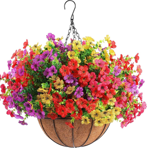 Flores Artificiales de Primavera Resistentes a los Rayos UV, Ramo de Flores Falsas de Plástico para Decoración de Jardín, Patio, Interiores y Hogar - Product Image 4