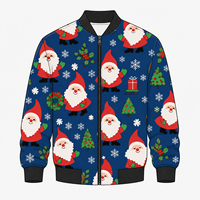 Veste de Noël pour homme à col montant zippé, imprimé numérique, motif léopard, style décontracté et sportif