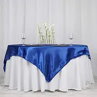Satin Overlay and 100% Polyester Tablecloth for Wedding
