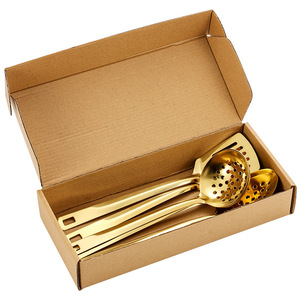 6Pc Gold Plated Stainless Steel Kitchen Utensil <b>Set</b> Spatula Soup Ladle Strainer Cooking Tools Gift <b>Set</b> - Product Image 4