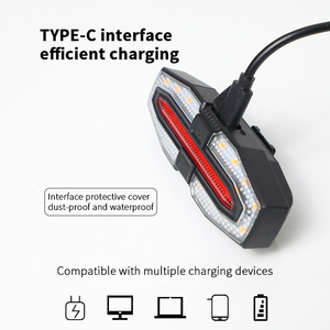 Clignotants de vélo rechargeables par USB, télécommande sans fil, feu arrière de vélo étanche - Product Image 5