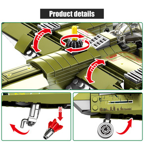 Bloques de Construcción Educativos DIY Iron Empire, Juguete de Construcción para Niños, Avión Bombardero - Product Image 4