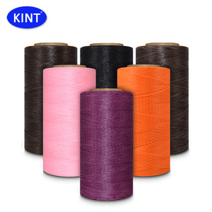 Vente en gros 260 yards 150D/16 0.8mm cuir couture fil ciré <span class=keywords><strong>plat</strong></span> pour sac cordon ciré pour l'artisanat du cuir bricolage ficelle cirée - Product Image 4