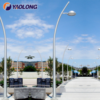 Poteau de lumière de jardin de rue conique en aluminium rond incurvé simple de la rouille 6m fabriqué en Turquie