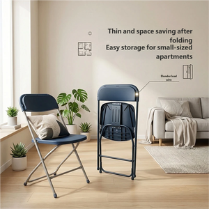 <b>Dining</b> Furniture Ergonomic <b>Folding</b> Metal <b>Dining</b> <b>Chair</b> Outdoor Restaurant <b>Folding</b> <b>Chairs</b> Indoor Office Reception Foldable <b>Chair</b> - Product Image 4