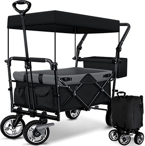 Plate-forme de chariot à benne basculante à quatre roues personnalisable Chariot tout-terrain extérieur pour jardin pique-nique plage Support OEM - Product Image 6