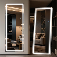 Espejo de Baño Ovalado Dorado con Luz LED para Barbería, Espejo de Pared para Salón de Belleza, Espejo Inteligente para Dormitorio