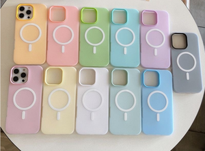 Funda de teléfono de TPU suave con carga inalámbrica magnética para <span class=keywords><strong>iPhone</strong></span> 17 Air 16 15 <span class=keywords><strong>Pro</strong></span> <span class=keywords><strong>Max</strong></span> 14 Plus 13 <span class=keywords><strong>11</strong></span> 12 funda de piel mate colorida 2 en 1 - Product Image 2