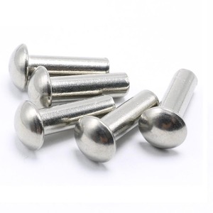 Rivets pleins en acier inoxydable 316, 430, SS 304 à tête ronde ou à tête bombée pour la vente en gros - Product Image 1