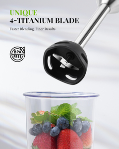 1200W điện biến tốc độ 7 trong 1 Stick Máy xay sinh tố Chopper, Whisk và Frother cho súp bé thực phẩm smoothies cầm tay máy xay sinh tố - Product Image 6