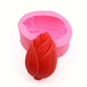 Moule en silicone 3D en forme de bourgeon de lotus pour marque-page DIY, diffuseur de parfum pour voiture, moule artisanal pour ascenseur, OEM ODM, respectueux de l'environnement - Product Image 1