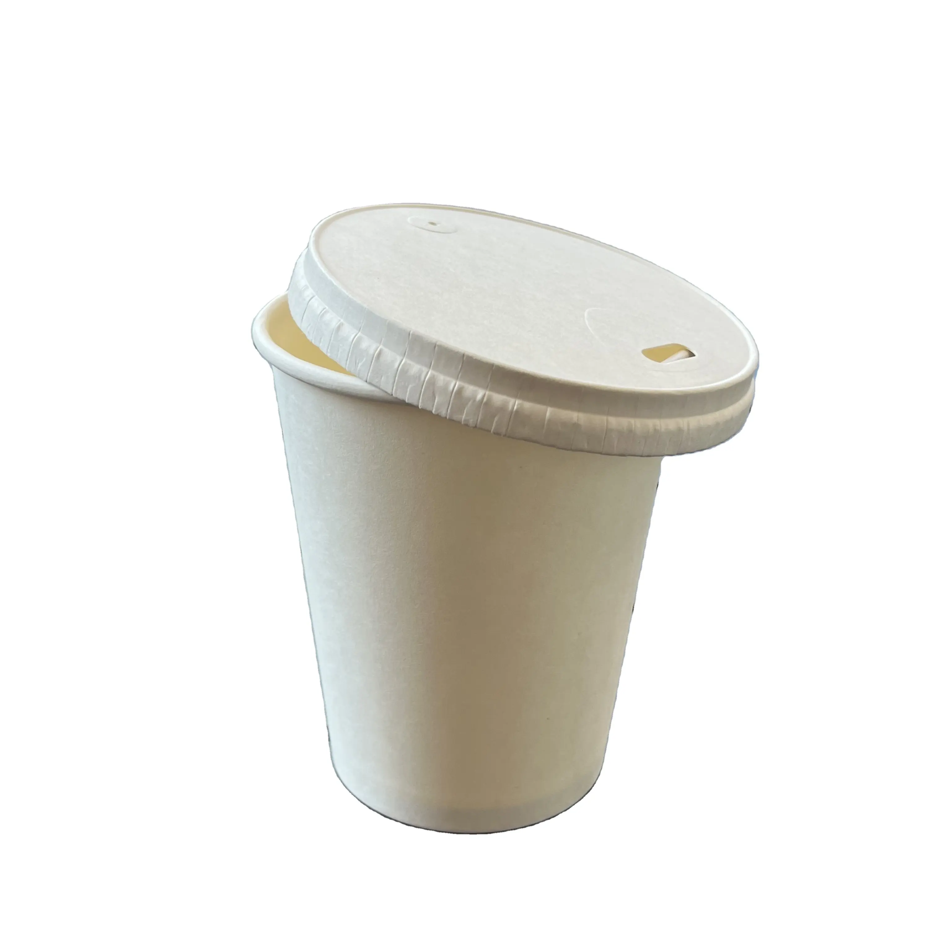 थोक मूल्य डिस्पोजेबल गर्म कॉफी पेपर कप Lids के साथ एकल/लहर/डबल दीवार वेंडिंग पेपर कप कैफे के लिए