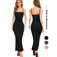 POTILI Shapewear Dress for Women Tummy Control Maxi Dress with Built in  Shapewear with Bra 8 in 1 Bodycon Shaper Dress Black, Redvn, Medium :  : Fashion