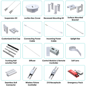 Nhà Máy Giá PC Bìa nhôm treo bề mặt có thể kết nối CCT điều chỉnh đèn trần cảm biến chuyển động LED tuyến tính ánh sáng - Product Image 4