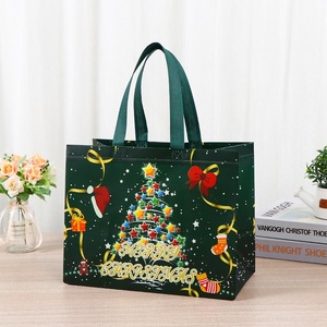 Bolsas de compras de copos de nieve esmerilada Tema blanco azul helado Suministros para festivales de las maravillas de invierno - Product Image 2