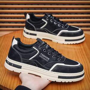 Zapatos Casuales de Moda para Hombre, Estilo Deportivo, Transpirables, de Malla y Cuero, con Suela Gruesa, Cómodos para Uso Diario y al Aire Libre - Product Image 1