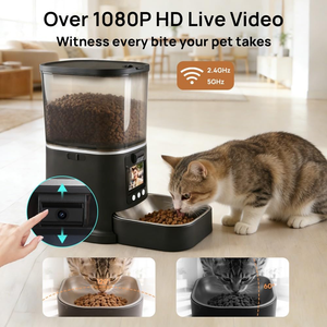 เครื่องให้อาหารสุนัขอัจฉริยะแบบใหม่ OEM พร้อมรีโมทคอนโทรล กล้อง HD มองเห็นในเวลากลางคืน หมุนได้ พร้อมระบบจ่ายอาหารอัตโนมัติ และวิดีโอสองทาง - Product Image 5