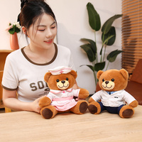 Ensemble de 22 cm d'ours en peluche personnages d'occuperations (Infirmière, Docteur, Détective) pour la décoration intérieure, cadeaux promotionnels, jouet en peluche