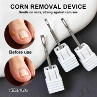 Nouvelles fraises à ongles en tungstène et acier inoxydable de 3 tailles (1,8 mm, 2,3 mm, 3 mm) pour l'élimination des callosités et le traitement professionnel des cors