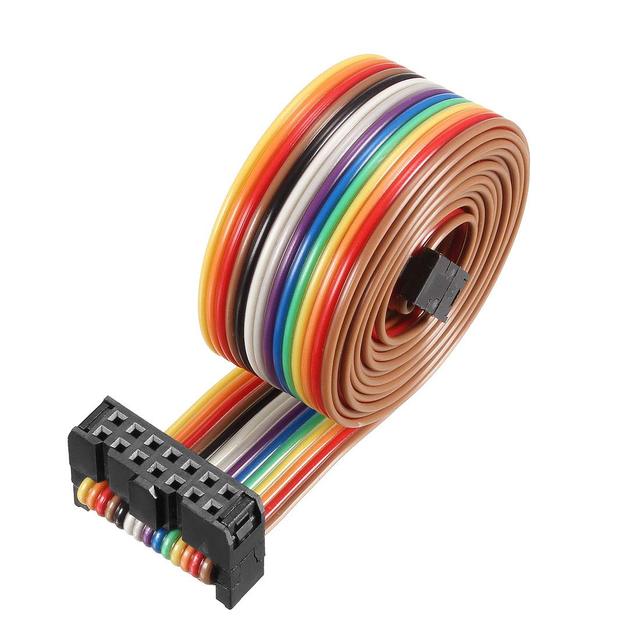 Colorful 24AWG 14 Pin 2.54mm Pitch Flexible PCB Flat IDC Ribbon Cable for Computer