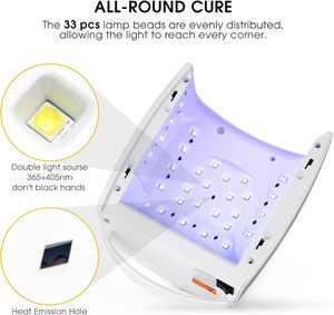 Lampe à ongles rechargeable en métal et plastique, économique, avec poignée, lumière rouge UV LED, sécheuse de vernis gel sans fil 48W pour usage domestique - Product Image 2