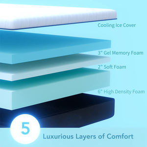 Colchón Plegable de Gel Sólido, Pedir en Línea, King, Queen, Doble, Látex Natural Hecho en China, Colchón de Espuma Viscoelástica - Product Image 4