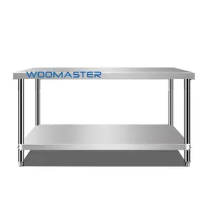 Woomaster 2023 Factory Wholesales Economic Stainless Steel Working Table for Commercial Kitchen