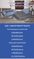 Coussin orthopédique moderne pour chien, matelas en mousse haute densité, lit antidérapant, oreiller amovible de taille XL pour chats et animaux
