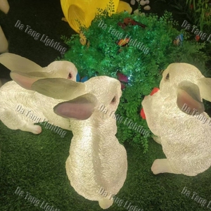 Outdoor Fiberglass Rabbit Light Sculpture for Commercial Parks Festival Displays Shopping Malls and Scenic Areas - Product Image 6