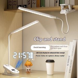 โคมไฟตั้งโต๊ะแบบหนีบ LED ชาร์จไฟได้ 2400mA โคมไฟอ่านหนังสือป้องกันสายตา โคมไฟเรียนรู้ โคมไฟตั้งโต๊ะทันสมัย - Product Image 6