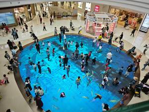 Высокоустойчивая Водонепроницаемая Интерактивная светодиодная напольная плитка с акриловым покрытием и стойким к царапинам светодиодным дисплеем для отелей - Product Image 2