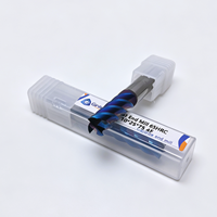 Fraise à bout plat en carbure de tungstène de haute qualité d'usine, 1 mm-10 mm, CNC, 65HRC, 4 cannelures, revêtement nano bleu, longue durée de vie de l'outil, ODM OEM