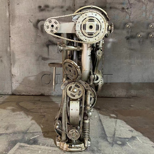 Table de <span class=keywords><strong>bar</strong></span> en fer de style steampunk rétro, sculpture métallique, décoration vintage de haute qualité <span class=keywords><strong>pour</strong></span> salon de tatouage, café, restaurant - Product Image 5
