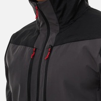 Veste softshell d'extérieur personnalisée, imperméable, coupe-vent, légère, avec fermeture éclair, pour homme, broderie imprimée